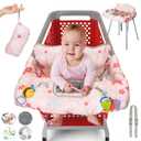 PILLANI Shopping Cart Cover for Baby, High Chair Cover for Restaurant Seat - Grocery Cart Cover for Baby Girl and Boy, Comfortable Cotton Buggy Covers for Babies - Padded Toddler Shopping Cart Cover