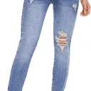 VIPONES Women Classic High Waisted Skinny Jeans for Women Stretch Distressed Butt Lifting Jeans Slim Fit Denim Pants (Size 14, Blue)