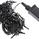 Vickerman 144 LED Cluster Light Set, 24' Christmas Light Set, Black Wire