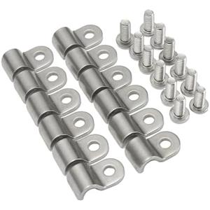 EASYBERG 3/16" Stainless Steel Brake Line Clamp with Screw Street Rod Custom Dune Buggy (17pc）