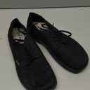 ITAZERO Men's Wide Toe Box Mesh Shoes Business Casual Wide Width Walking Shoes with Arch Support Insole for Plantar Fasciitis (12 Wide, 05 Black Canvas)