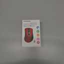 memzuoix 2.4G Wireless Mouse, 1400 DPI Mobile Optical Cordless Mouse with USB Receiver, Portable Computer Mice for Laptop, PC, Desktop, MacBook, 5 Buttons, Red