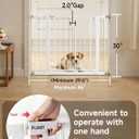 29.5-40.5" Baby Gate for Stairs, Dog Gate for Doorways, Walk Thru Auto Close Metal Baby Safety Gate for The House, Stairs and Doorways, Child Gate Pressure Mounted, Pet Gate for Dog Indoor - White
