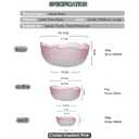 SYXLTSH Glass Salad Bowl Irregular Lotus Flower Shape Serving Bowls, Mixing Nut Bowls for Kitchen Fruist, Snack, Dessert, and Ice Cream Candy Dishes (Crystal Gradient Pink, Set of 3 (L,M,S))