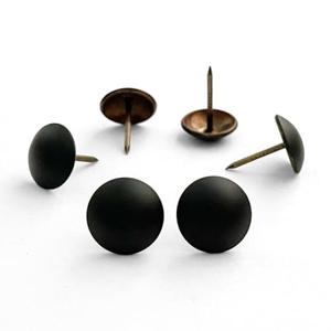 Let's Decorate 100PCS 0.63" Matte Black Upholstery Tacks, Decorative Tacks for Sofa Couch, Furniture Metal Thumb Tacks, Home DIY Decorative Nail Heads Nails (D16mm/0.63inch)