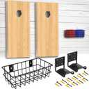 Cornhole Boards Holder Set, 2 Pack Hooks for Hanging Cornhole Board and Cornhole Sandbags, Cornhole Board Games Holder Storage, with Wall Mount&Screws, Cornhole Board Games Holder Accessories