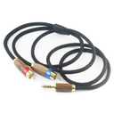 NewFantasia 4.4MM Balanced Male to 2 RCA Male Audio Adapter Cord 4.4mm to 2 RCA Balanced Cable Walnut Wood Shell 1.5m/4.9ft