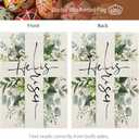 4 x CROWNED BEAUTY Easter Garden Flag He is Risen 12x18 Inch Double Sided Floral Cross Holiday Decoration for Outdoor Lawn Yard
