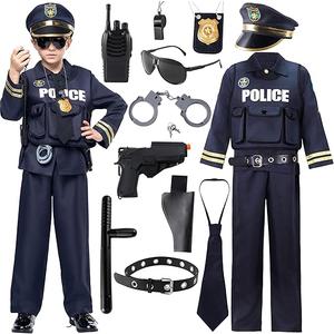 Spooktacular Creations Police Costume for Kids (Boys) in Dark Premium Style for Police Themed Events, Parties, and More, Size M