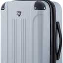 Travelers Club Chicago Hardside Expandable Spinner Luggage, Silver, 22" Carry-On