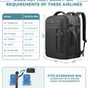 AREYTECO 50L 60L Travel Backpack, Carry On Backpack 50L Expandable Extra Large Travel Backpack