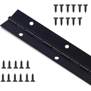 Heavy Duty Piano Hinge 48 Inch x 1.5 Inch, 0.047" Leaf Thickness
Stainless Steel Black Continuous Hinge for Cabinet, Door, DIY Wood Boxes