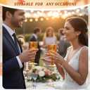 7OZ Plastic Wine Glasses, Reusable Vintage Goblets Unbreakable Drinking Glasses Crystal Water Cups Champagne for Wedding, Parties (24, Amber)