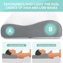 Cervical Neck Pillow, Soft Contour Memory Foam Pillow for Neck Support, Cervical Orthopedic Pillows for Sleeping, Ergonomic Bed Pillow for Side, Back and Stomach Sleepers, Washable Pillowcase
