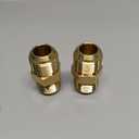 1/2" Male Flare to 1/2" Male Flare Gas Line Brass Connector, Brass Semi-Combined Torch Line Adapter for Hydraulic, HVAC Fuel, Air, Natural Gas Plumbing Fitting - (2 Pcs)