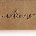 AAZZKANG Brown Door Mat Outdoor Welcome Mat with Non Slip Rubber Backing Easy to Clean Entry Doormat for Indoor High Traffic Areas Front Door Decorative