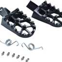 Motorcycle CNC 7075 Aluminum Foot Pegs Footpegs Foot Pedals Rest for KLR650 KLR 650 1987-2018 2021-2024 Vstrom 650 1000 Black