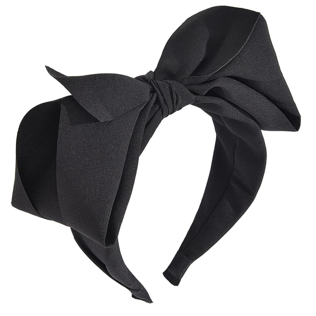 Black Big Bow Headbands for Women Halloween Bowknot Headbands Cute Black headband with bow Cosplay Costume Party accessories for women Girls
