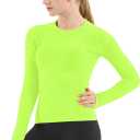 MathCat Seamless Workout Shirts for Women Long Sleeve Yoga Tops Sports Running Shirt Breathable Athletic Top Slim Fit XS