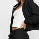 GOBLES Women's Cute A-line Mini Tennis Skirt with Shorts Underneath Drawstring Mid Waisted Golf Skorts (Black, M)