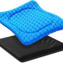 Gel Seat Cushion,Cool Chair Cushion for Office Chairs,Driving Car Seat Cushion Breathable,Wheelchair Cushions for Pressure Relief,Back Pain for Seat Cushion,Chair Pad with No-Slip Cover