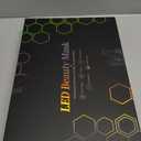 Yahi Red Light Photon Facial & Neck Mask with Remote Control, 7 Custom Modes with Infrared, Portable & Rechargeable with Timer for Home Use, 175 High-Density Light Beads, Black