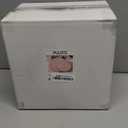 PULOTE 100PCS Pink Plastic Plates - Heavy Duty Pink and Gold Disposable for Party, Wedding, Easter, Include 50 Each (Dinner & Dessert) Plates