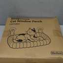 Zakkart SnugCloud Foldable Cat Window Perch - Cordless, Ultra Soft Machine Washable Bed with 4-Sided Bolster, Metal Frame - Window Hammock for Large Cats and Kittens (Cream White, Medium) (Medium (23.6"x15.7"))