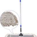 24" Industrial Cotton Floor Dust Mop with adjustable Steel Handle - Commercial Mops for Hardwood, Tiles, Laminate, Vinyl, Garage epoxy, Bamboo surface cleaning and Flooring Push Dust Broom (24 Inch (Pack of 1))