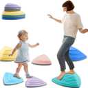 POSKAD Durable Non-Slip Stepping Stones for Kids - Toddler Stepping Stones to Encourage Balance & Gross Motor Skills, Indoor & Outdoor Toys, Gift for Kids, Obstacle Course Fun