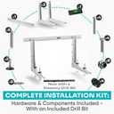 Heavy-Duty Outdoor Mini Split Wall Mount Bracket 9000 - 24000 BTU | Weatherproof Mini Split Mounting Bracket | Includes Drill Bit & Anti-Vibration Pads | Max 450lb Capacity