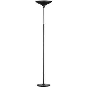 Globe Electric 12784 LED Floor Lamp Torchiere, Energy Star Certified, Dimmable, Super Bright, 43W, 3010 Lumens, Matte Black Finish, 70.9"