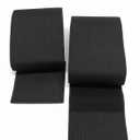 Strapcrafts 4.5 -inch Wide by 2-Yard Plush Black Waistband Elastic Band