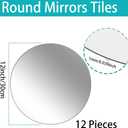 12PCS Round Mirrors for Centerpieces, 12inch Circle Mirror Centerpieces for Tables, Acrylic Candle Plate Wall Mirror Tiles for Wedding Table Centerpieces Birthday Decorations DIY Craft