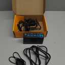 KVM Switch 3 Monitors 2 Computers, Reyoten 8K60Hz KVM Switches,3 Monitors 2 Computers HDMI DP Switch, 4K144Hz Switch for 2 PCs Share Monitor Keyboard Mouse Printer with 2 USB Cables, Power Adapter