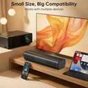 Saiyin Sound Bar for Smart TV, 11.7-inch Soundbar with Bluetooth 5.3/Optical/Auxiliary Inputs, Small Size & Big Power, 48W Peak Power Compact Sound Bar for TV, PC, Gaming, and Projectors