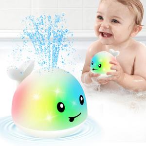 Whale Bath Toy Sprinkler, Baby Easter Basket Stuffers, Light Up Bath Toys for Kids Ages 13 Babies 61218 Months, 1 2 3 Year Old Boys Girls Easter Toddler Birthday Gifts, Bathtub Pool Water Table Toy