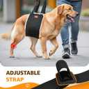 Adjustable Dog Lift Harness Dog Sling for Large Dogs Hind Leg Support Soft Lift Support and Rehab Harness for Weak Rear Legs, Helps Senior, Injured, Disabled and After ACL Surgery Dogs Large (Black)