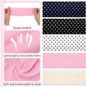 5Pcs Multicolor Polka Dot Headbands for Women Soft Stretchy Polyester Fabric Headbands Fashion Elastic Non-Slip Head Bands Hair Accessories for Exercise Yoga Running Workout