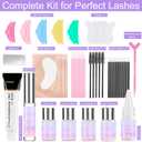 Lash Lift Kit, Eyelash Perm Kit, Professional Eyelash Lift Kit and Black Eyebrows & Eyelashes Color Kit, Easy Lash Lift for Beginner at Home