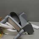 3-in-1 Potty Training Toilet, Toddler Toilet Seat with Step Stool, Foldable Potty Ladder with Potty Chart, PU Cushion, Splash Guard, Anti-Slip Steps & Urinal for Boys & Girls, Grey