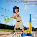 T Ball Sets for Kids 3-5, Baseball T-Ball Set with 10 Balls, Outdoor Sport Toy Games for 3-12 Year Old Boys Girls Toddlers, Training Batting Tee for Backyard and Lawn Play