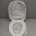 Elongated Toilet seat risers for Seniors, Elevated Soft Close Toilet Seat 3 inch, Heavy Duty, Never Loosen, Elongated Raised Toilet seat bowl (18.5), White