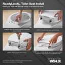 KOHLER French Curve Ready Latch Quiet-Close Elongated Toilet Seat