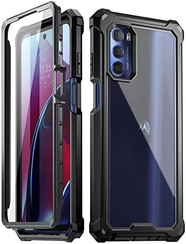 Poetic Guardian Series Case Designed for Motorola Moto G Stylus 2022 4G Model # XT2211, [6FT Mil-Grade Drop Tested], Full-Body Hybrid Shockproof Bumper Cover with Built-in Screen Protector, Black