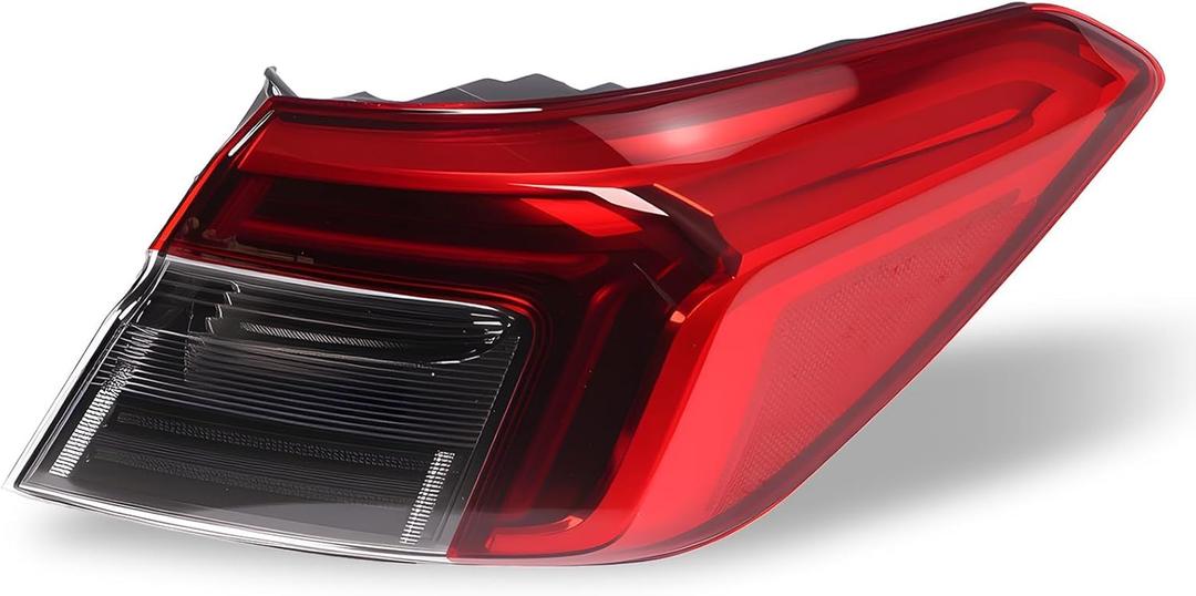 Nakkaa 33500-T20-A01 Tail Lights Assembly Outer Right Side with Bulb Compatible with 2022 2023 Civic Sedan Passenger Side Rear Brake Lamp HO2805123