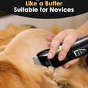oneisall Quiet Cat Clippers for Matted & Long Hair, 2-Speed Cordless Pet Shaver Grooming Kit for Cats, Small Dogs & Animals (Black)