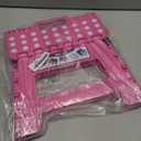 Dyforce Folding Step Stool 9 Inch, Kids Step Stool, Heavy Duty Step Stools for Adults, Compact Foot Stools, Light-Weight Toddler Step Stools for Kitchen, Bathroom, Holds Up to 300 lbs (Pink)