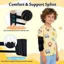IVOSA Pediatric Elbow Brace, Night Splint for Cubital Tunnel Syndrome, Ulnar Nerve Entrapment, Arm Immobilizer Restraints for Tendonitis Sleeping Pain Relief, Child Elbow Support Splint (Small) 