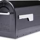 Architectural Mailboxes 7900-7B-SR-10 Boulder Postmount Mailbox, Large, Black